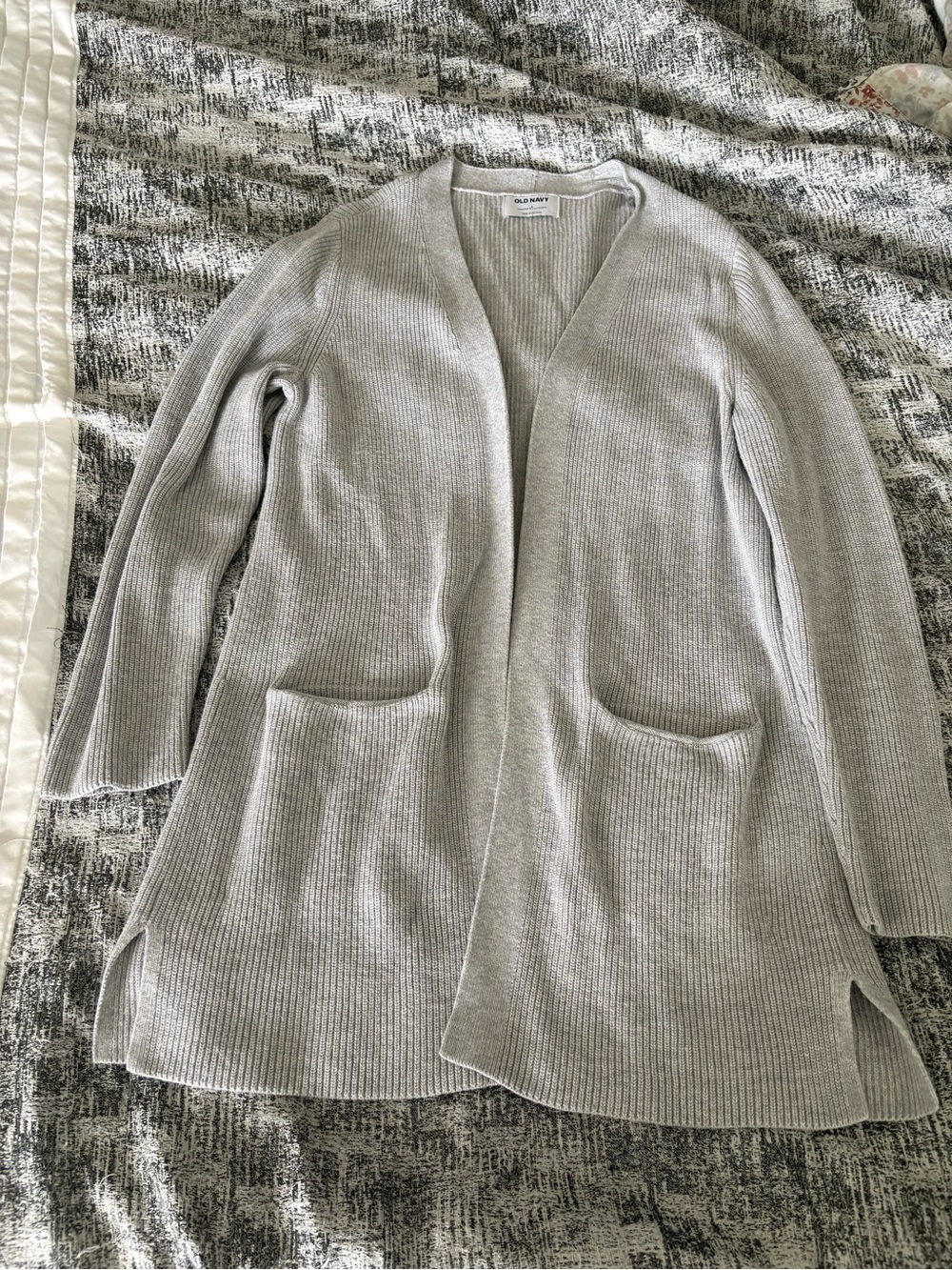Old Navy Gray Long Line Sweater Size Small